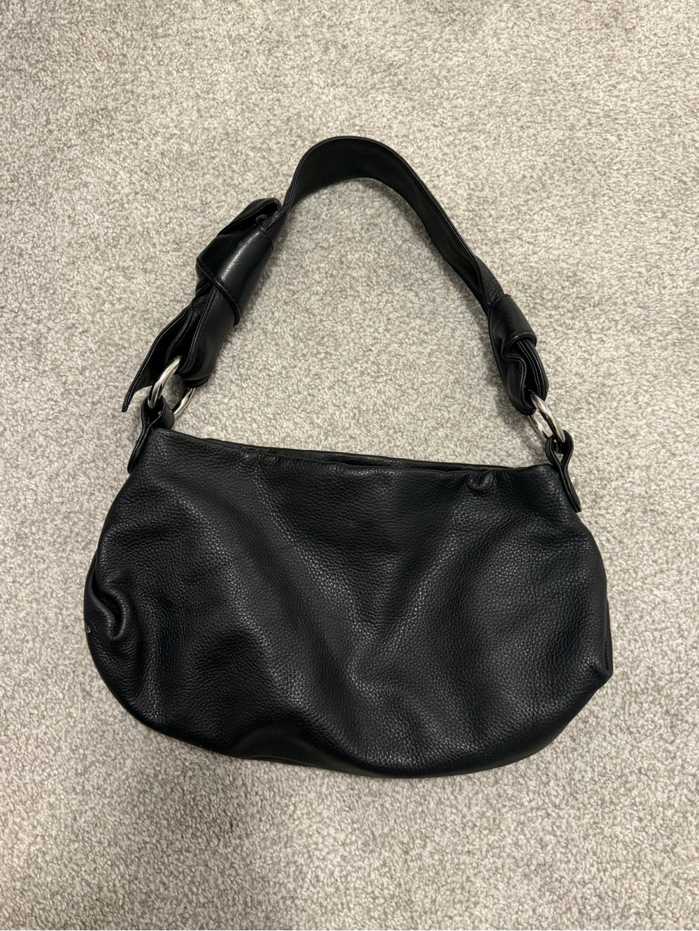 Banana Republic Classic Black Leather Shoulder Bag